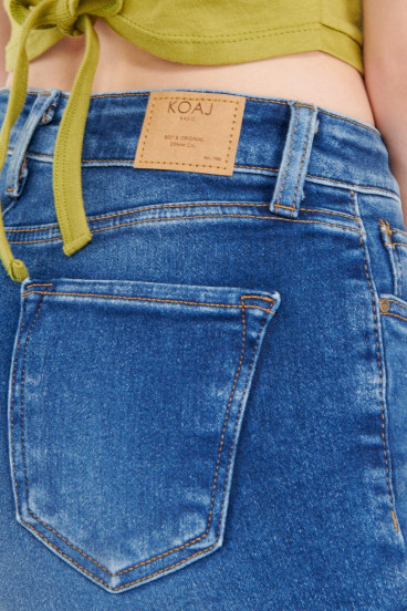 Short denim tiro medio