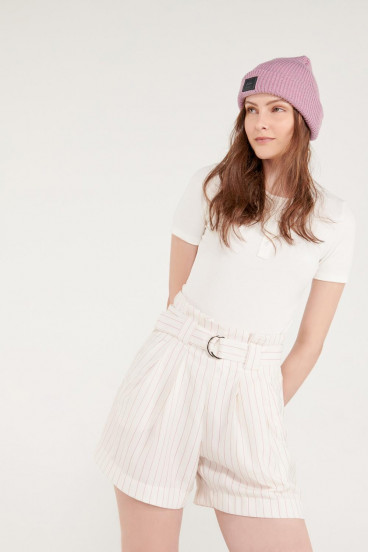 Short paperbag con cinturón