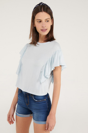 Camiseta manga corta con boleros.