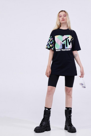 Camiseta manga corta estampada de MTV.