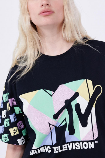 Camiseta manga corta estampada de MTV.