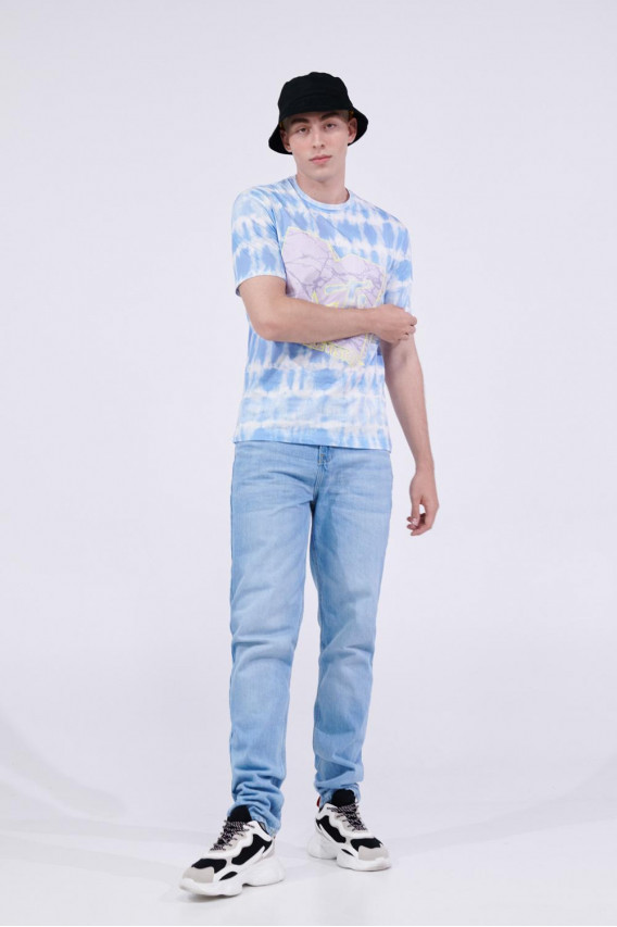 Camiseta Tie dye, manga corta estampada de MTV.