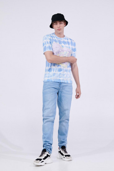 Camiseta Tie dye, manga corta estampada de MTV.