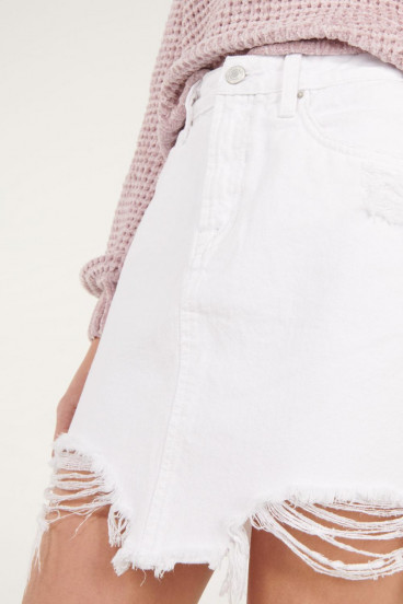 Falda tiro alto con perlas