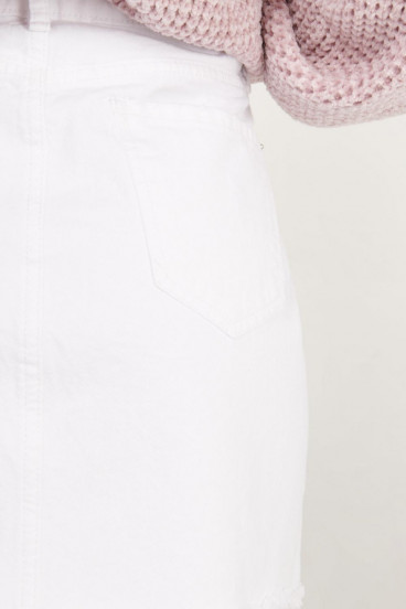 Falda tiro alto con perlas