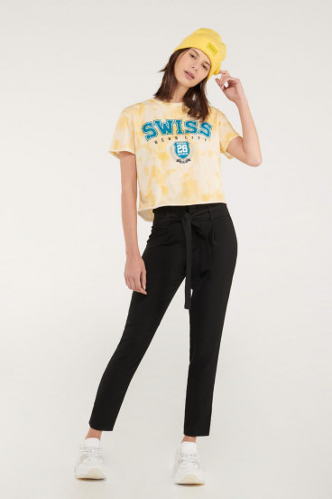 Camiseta manga corta y cuello redondo con estampado.