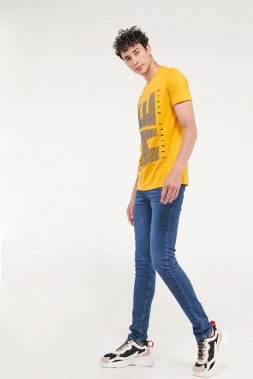Camiseta básica manga corta con estampado