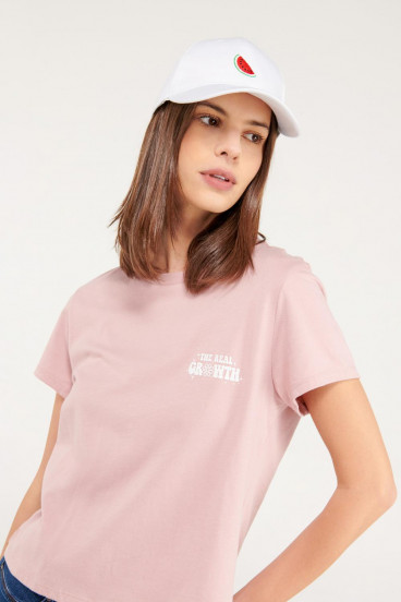 Camiseta manga corta con estampado en frente.