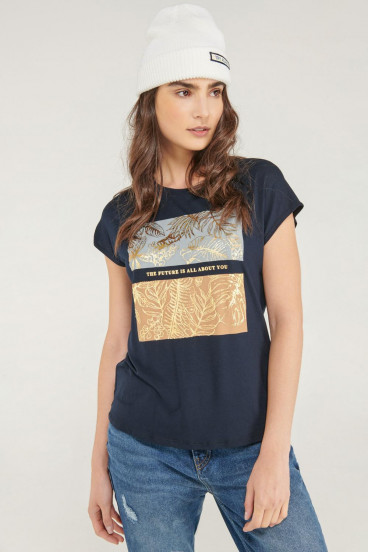 Camiseta sin mangas, estampada con perlas