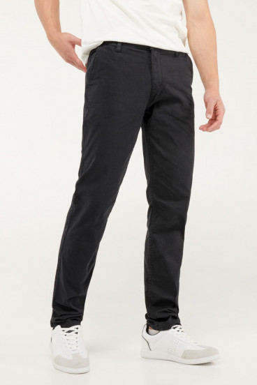 Pantalón unicolor tipo chino slim