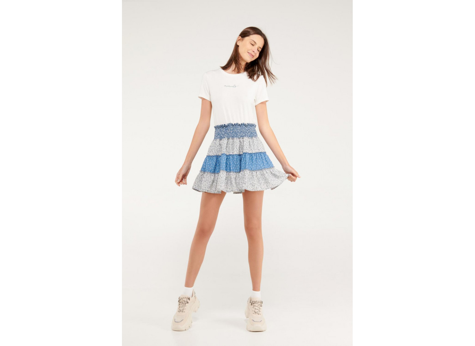 Falda boleros estampada