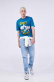 Camiseta cuello redondo con estampado en frente y espalda Pinky & Cerebro