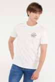 Camiseta manga corta estampado minimalista