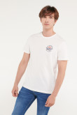 Camiseta manga corta estampado minimalista