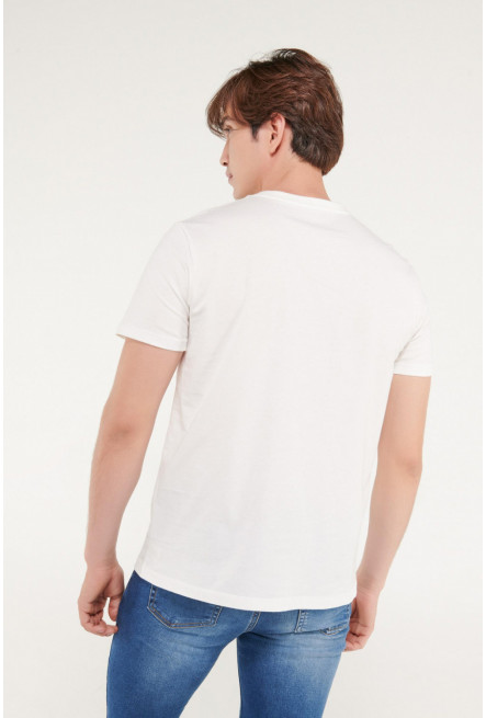 Camiseta manga corta estampado minimalista