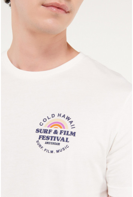 Camiseta manga corta estampado minimalista