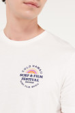 Camiseta manga corta estampado minimalista