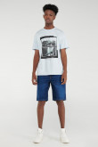 Camiseta manga corta con estampado.