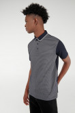 Camiseta Polo unicolor con cuello en tela plana