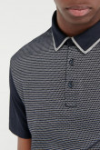 Camiseta Polo unicolor con cuello en tela plana