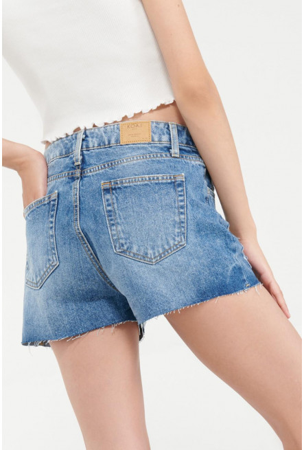 Short denim tiro alto