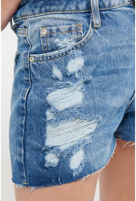 Short denim tiro alto