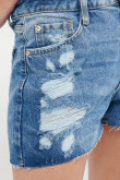 Short denim tiro alto