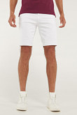 Bermuda de jean tiro bajo blanca