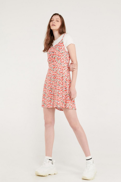 Vestido enterizo short corto, de tiras