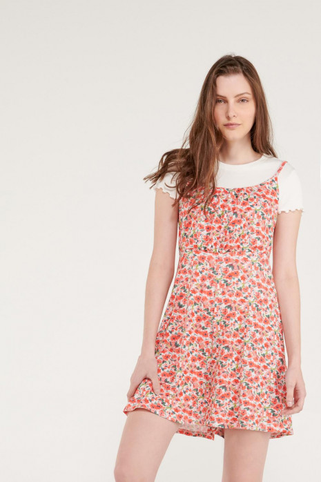 Vestido enterizo short corto, de tiras