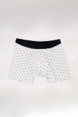 Bóxer Brief pierna media blanco con estampado