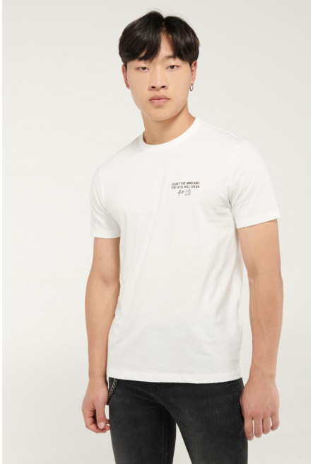 camiseta cuello redondo estampada