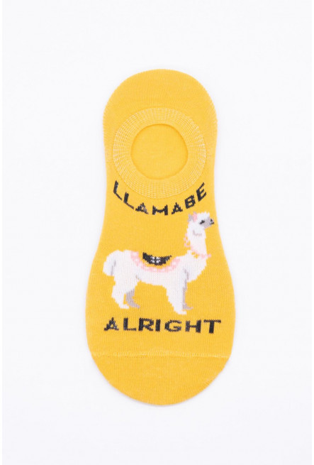 Medias cortas verdes con motivo