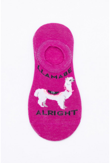 Medias cortas verdes con motivo