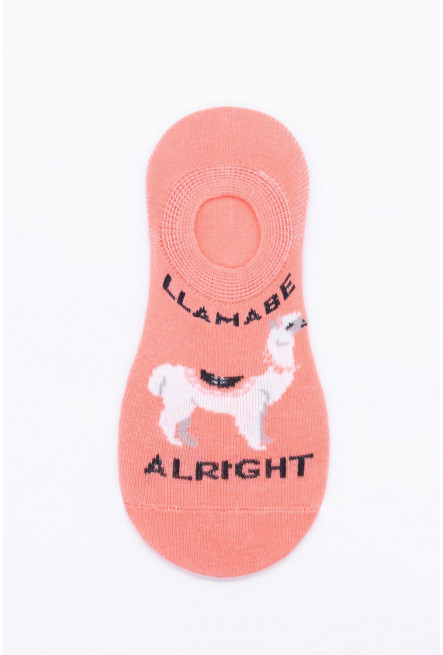 Medias cortas verdes con motivo