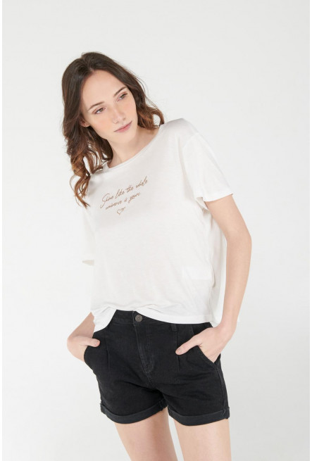 Camiseta manga corta con estampado