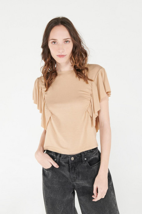 Camiseta manga corta con boleros.