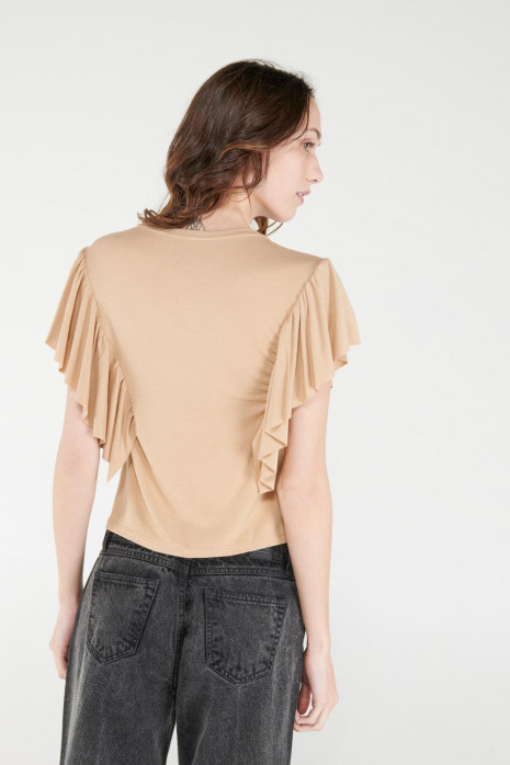 Camiseta manga corta con boleros.