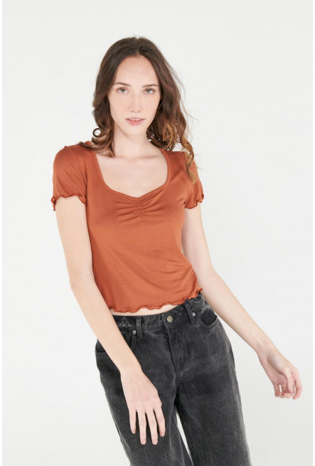 Camiseta manga corta de rayas