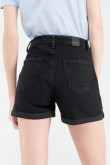 Short tiro alto denim