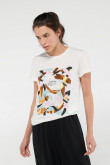 Camiseta manga corta y cuello redondo con estampado