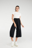 Pantalón culotte con cinturón
