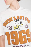 Camiseta manga corta, estampado de Snoopy.