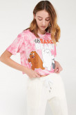 Camiseta Tie dye,  manga corta estampada de Escandalosos