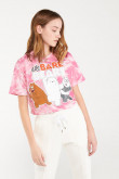 Camiseta Tie dye,  manga corta estampada de Escandalosos