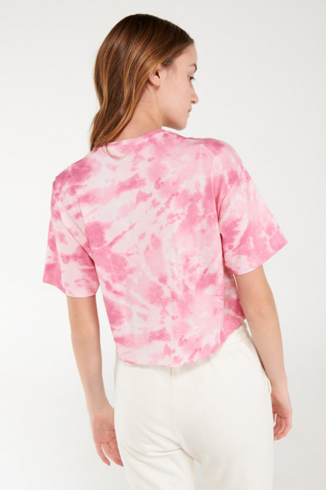 Camiseta Tie dye,  manga corta estampada de Escandalosos