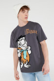 Camiseta manga corta, estampado de Los Picapiedra.