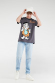 Camiseta manga corta, estampado de Los Picapiedra.