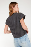 Camiseta manga corta, bordado de Snoopy.