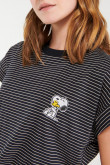 Camiseta manga corta, bordado de Snoopy.